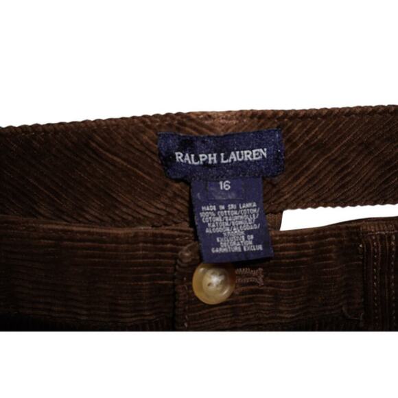 Ralph Lauren Kids Brown Corduroy Skirt – Size 16 – Y2K Preppy Crown Logo - Picture 4 of 9